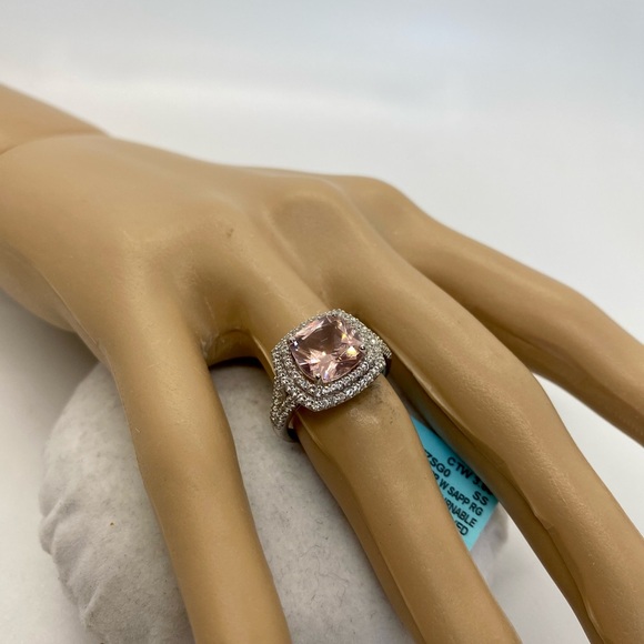 Morganite And Sapphire Ring! 7 - Picture 7 of 7